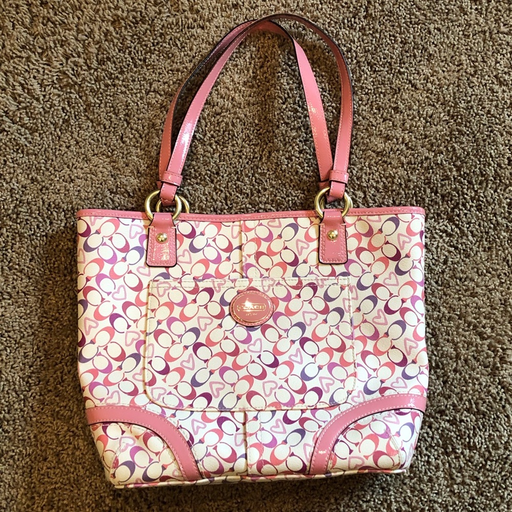 Coach Heritage Bias Heart Tote